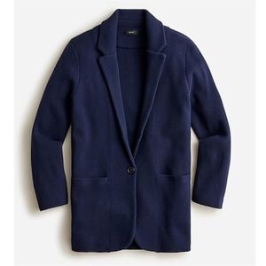J.Crew Cecile relaxed sweater-blazer Navy NWT